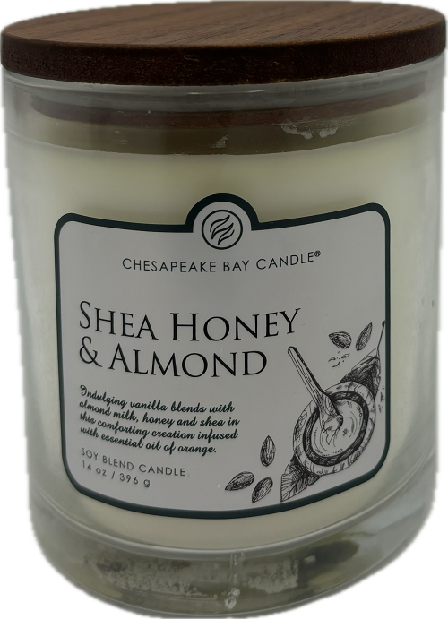 CHESAPEAKE BAY 3WICK JAR CANDLE 14oz SHEA HONEY & ALMOND NI