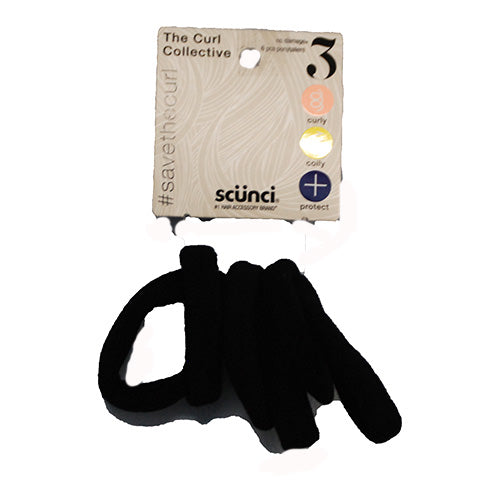 SP SCUNCI SAVETHECURL 6-CT BLACK POYTAILERS NI