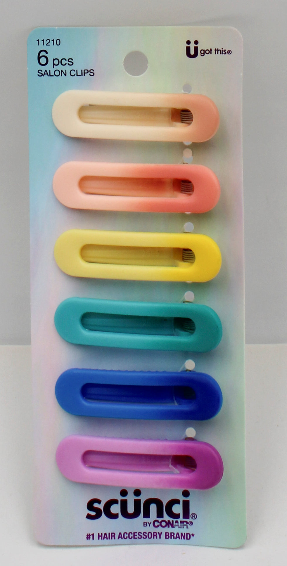 SCUNCI OMBRE SALON HAIR CLIPS 6ct NI