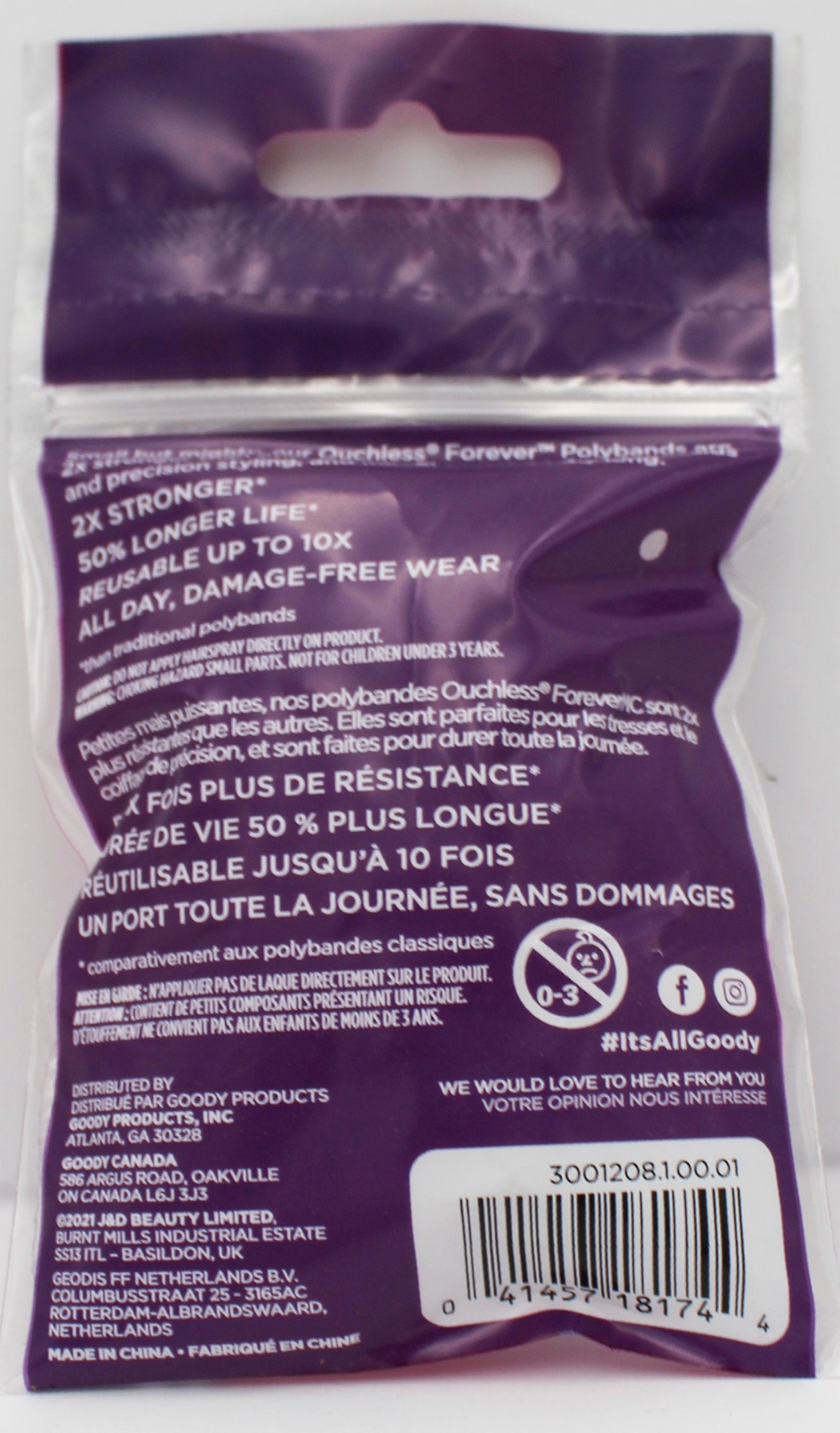 GOODY 150ct POLYBANDS CLEAR-NI