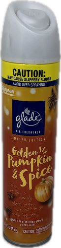 SP GLADE AIR FRESHENER GOLDEN PUMPKIN & SPICE 8.3oz