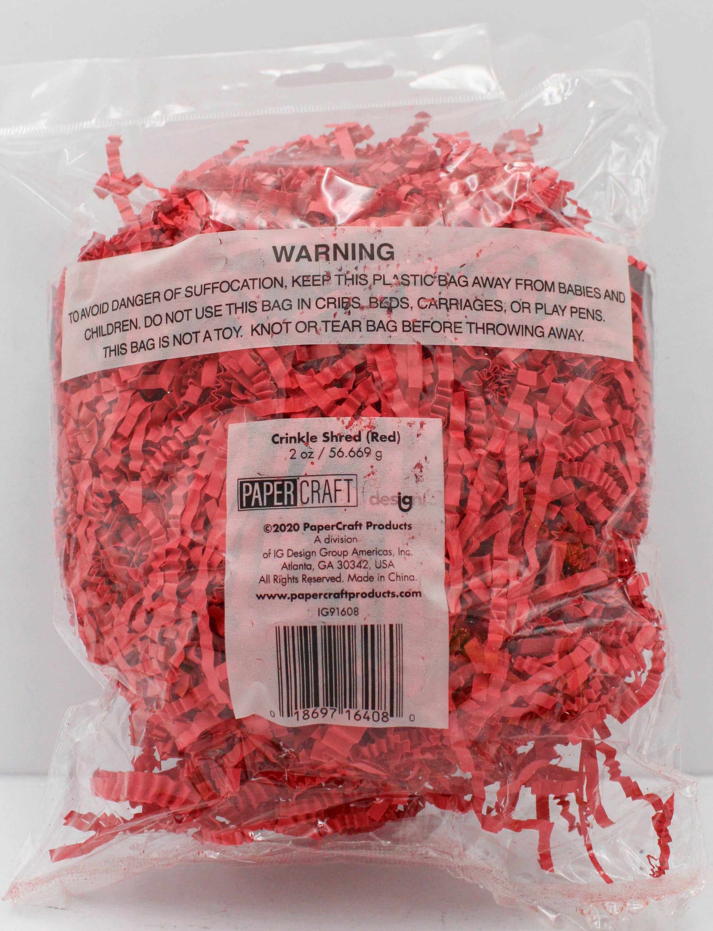 GIFT PAPER SHRED 2OZ - RED