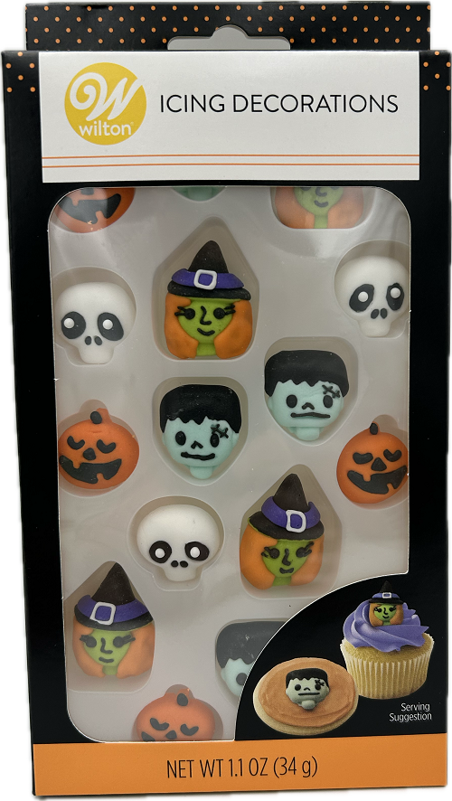 HALLOWEEN ICONS ICING DECORATIONS 16 CT NI.