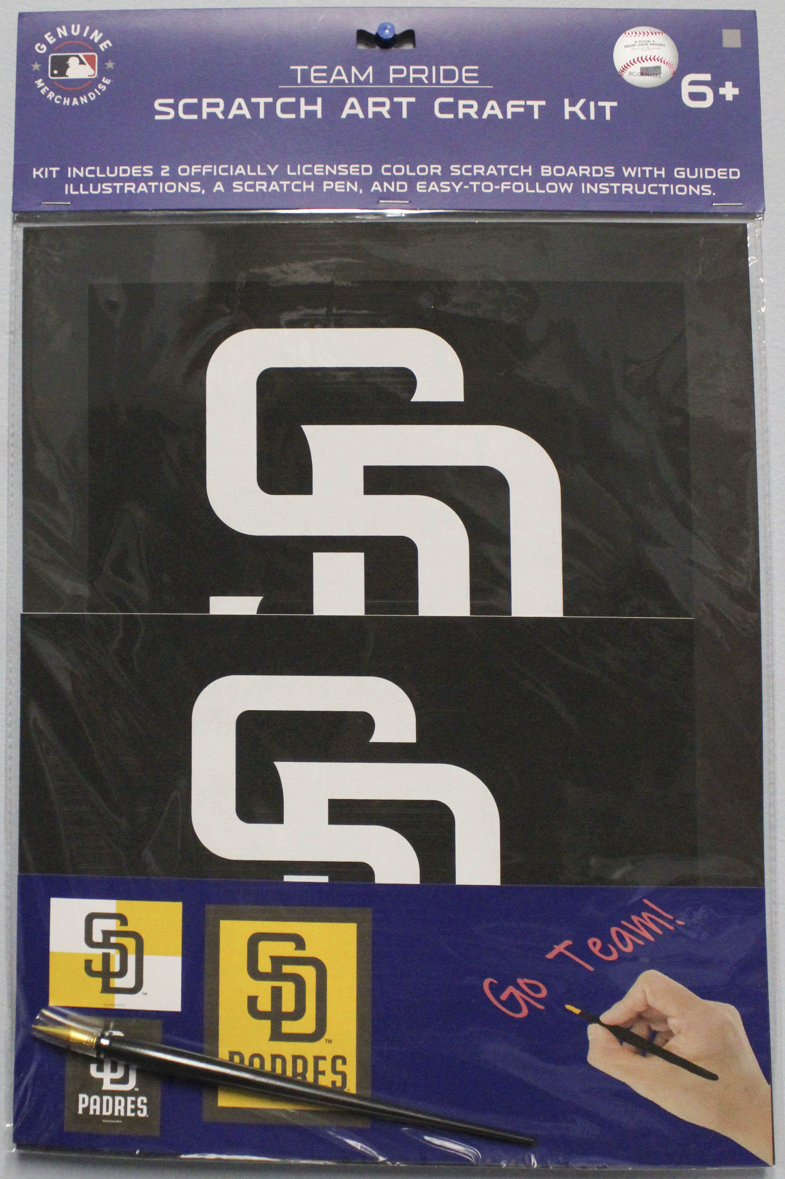MLB SAN DIEGO PADRES SCRATCH ART CRAFT KIT