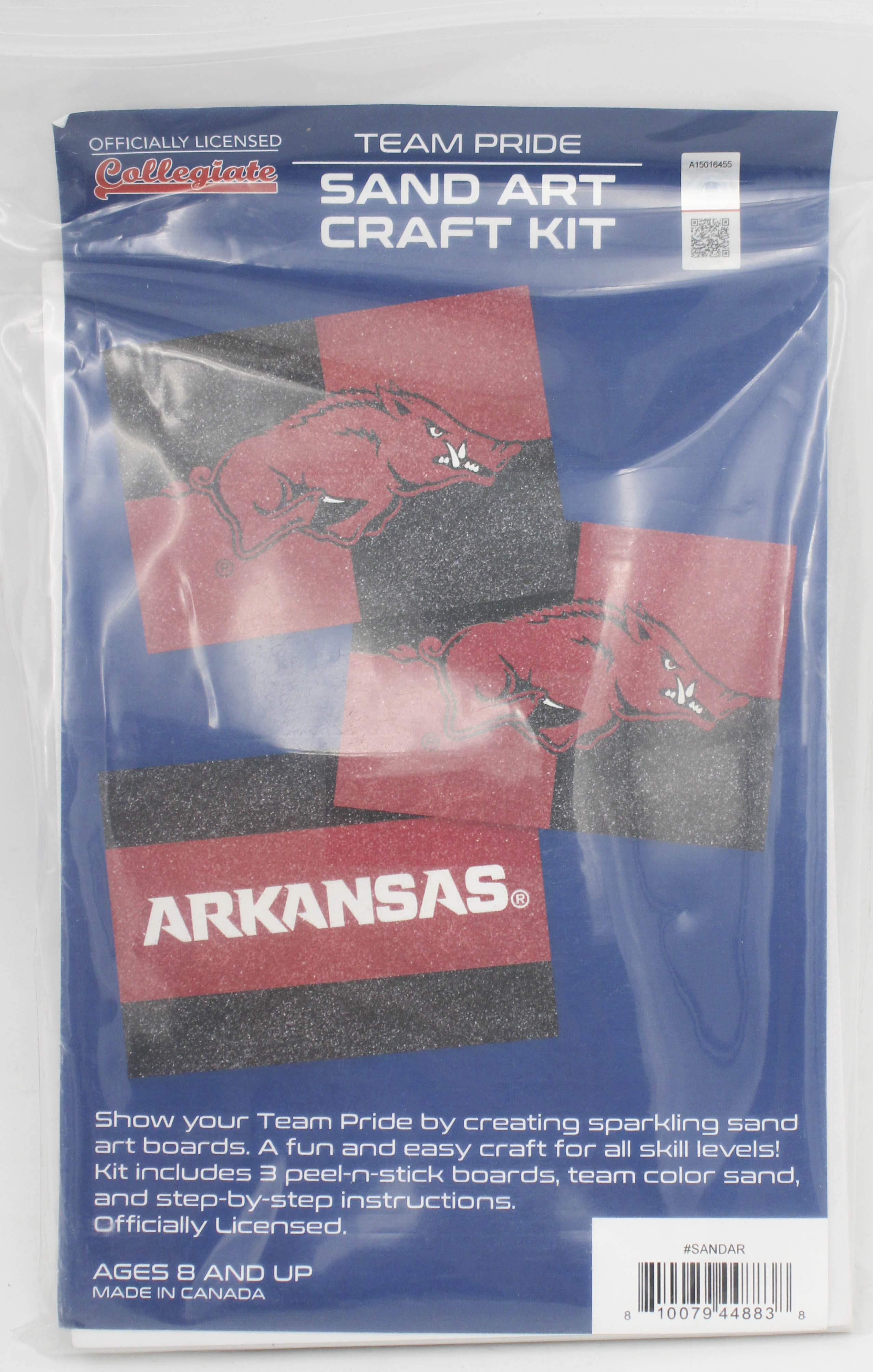 NCAA ARKANSAS RAZORBACKS SAND ART CRAFT KIT