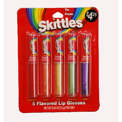 CENTRIC SKITTLES FLAVORED LIP GLOSS 5PK 0.04OZ PP$4.25 NI