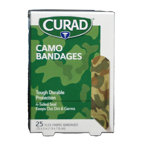 CURAD CAMO BANDAGES 3/4” x 3″ 25CT NI