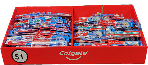 COLGATE EXTRA CLEAN TOOTHBRUSH MIXED MEDIUM/SOFT DISPLAY NI