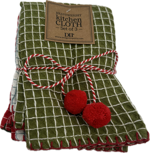 CHRISTMAS CHEER DISHCLOTH SET/3