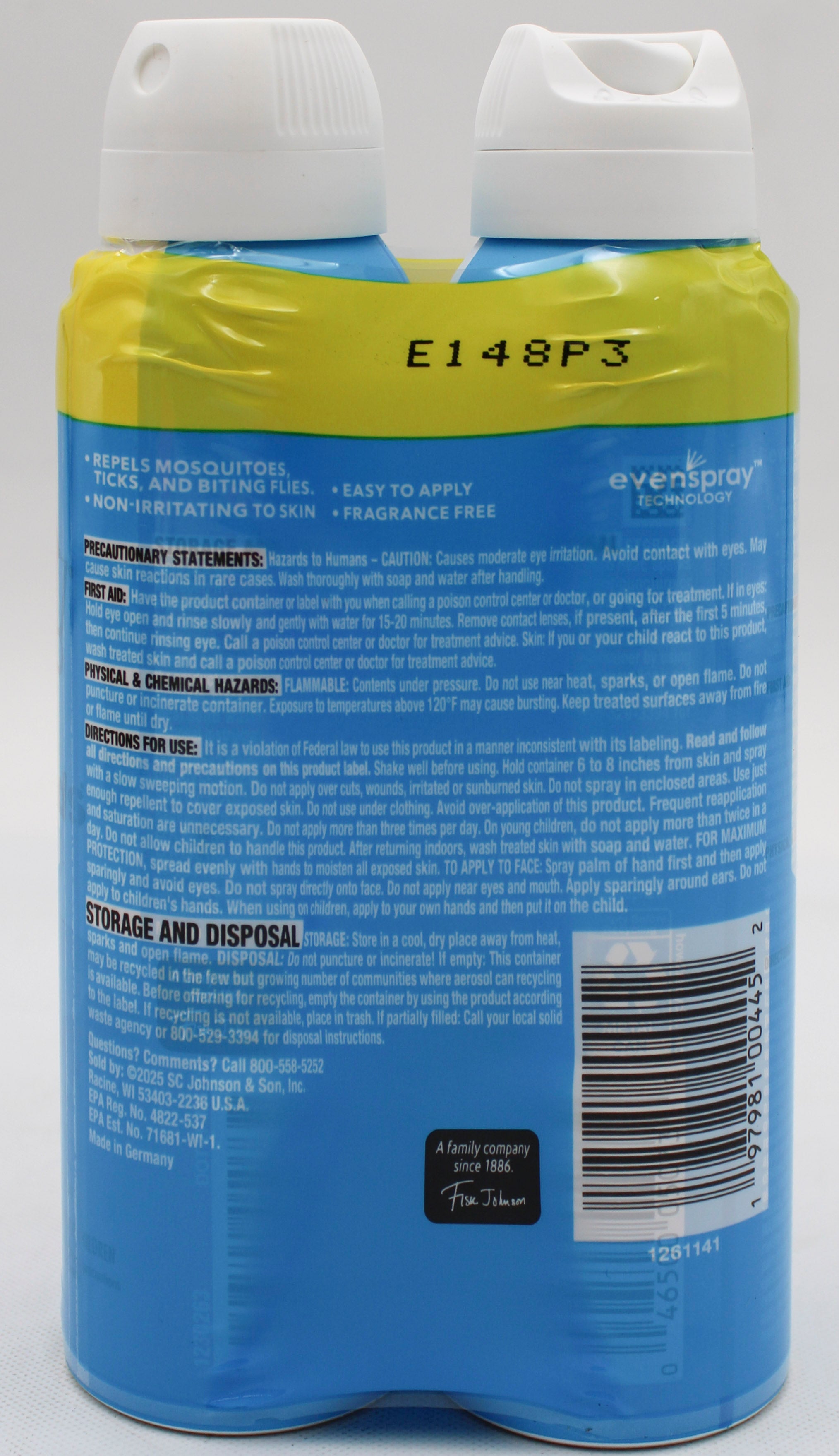 OFF ADULTS KIDS AEROSOL INSECT REPELLENT TWIN PACK 5oz