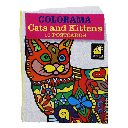 SP COLORAMA CATS AND KITTENS 10 POSTCARDS NI