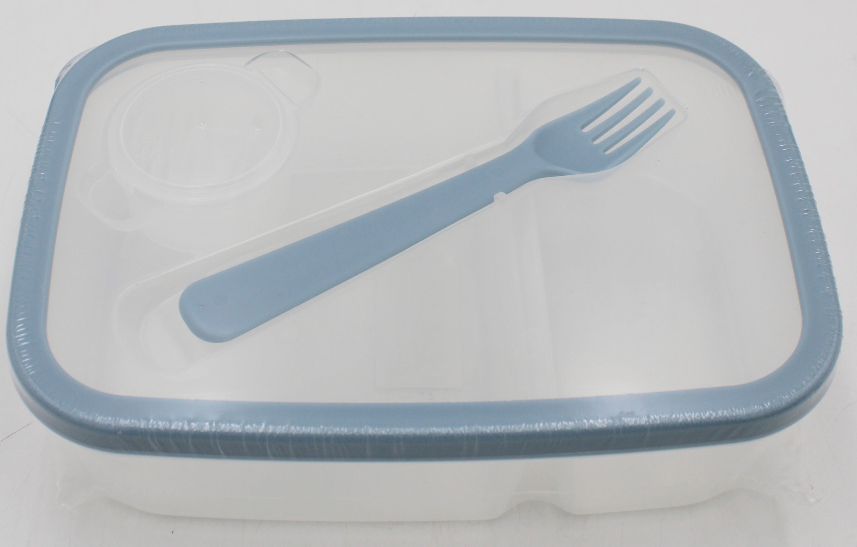 BYO LUNCH BOX W FORK N DRESSING CONTAINER  - BLUE FOG NI'