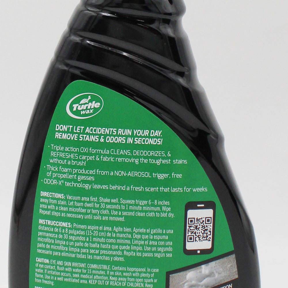SP TURTLE WAX SPOT CLEAN STAIN & ODOR REMOVER 16 FL OZ OXI HYPER FOAM
