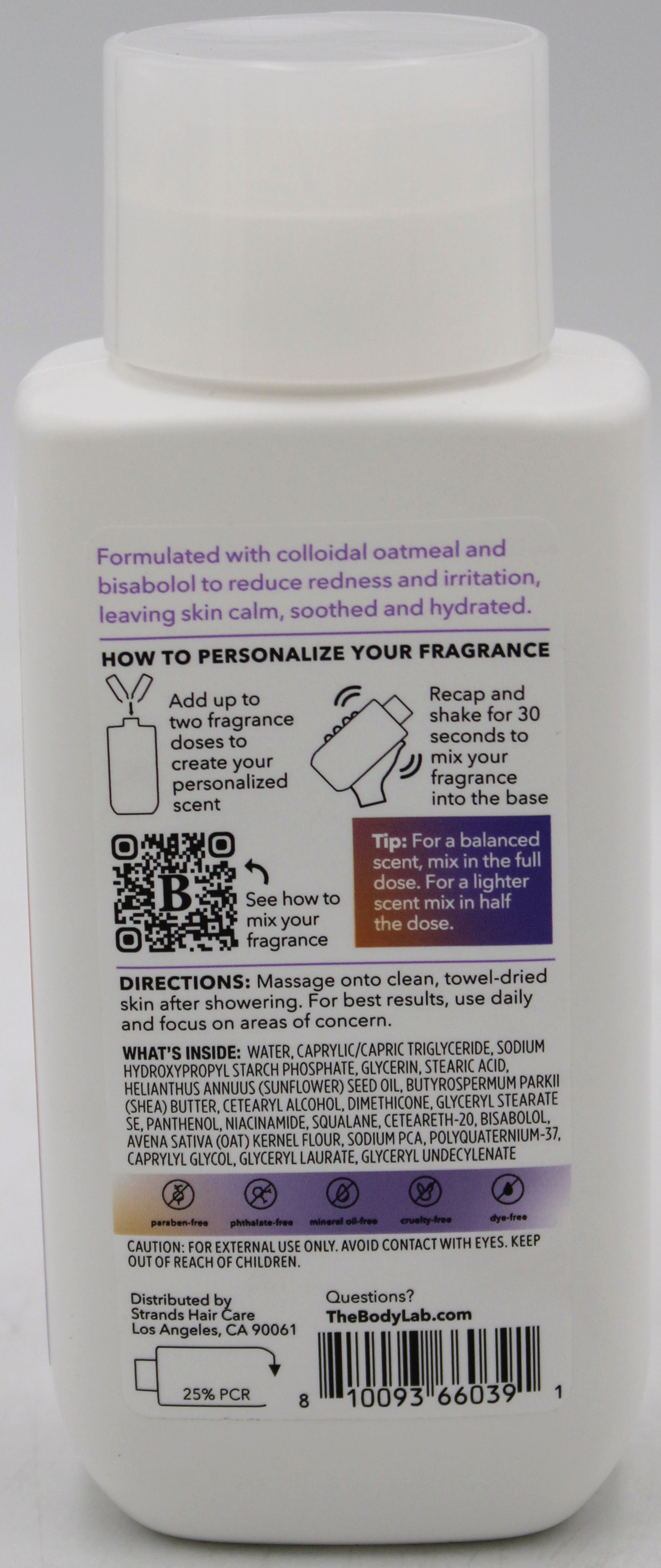 THE BODY LAB CALMING LOTION 11oz