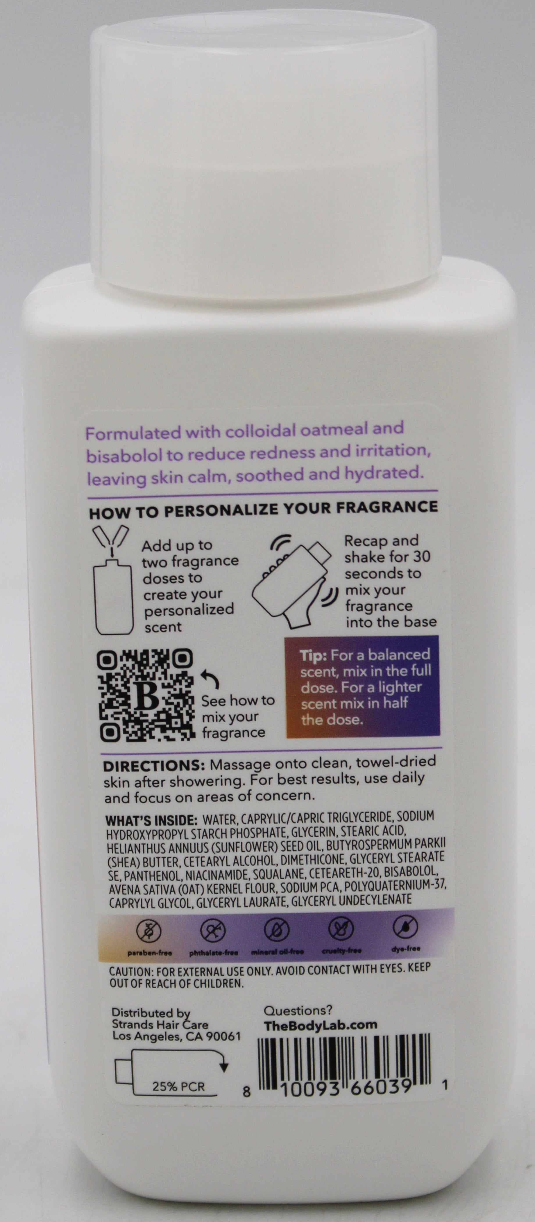 THE BODY LAB CALMING LOTION 11oz