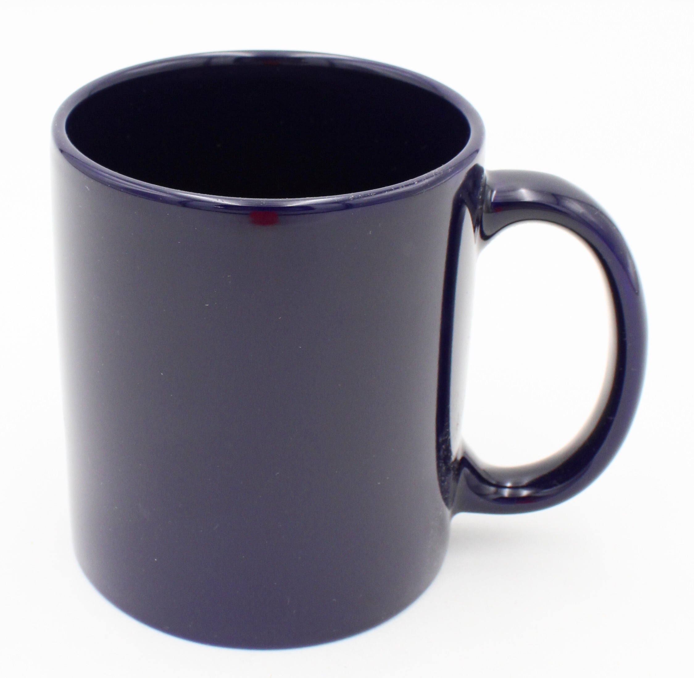 11OZ CERAMIC MUG, MATTE, BLACK - INNER COLOR SKY BLUE