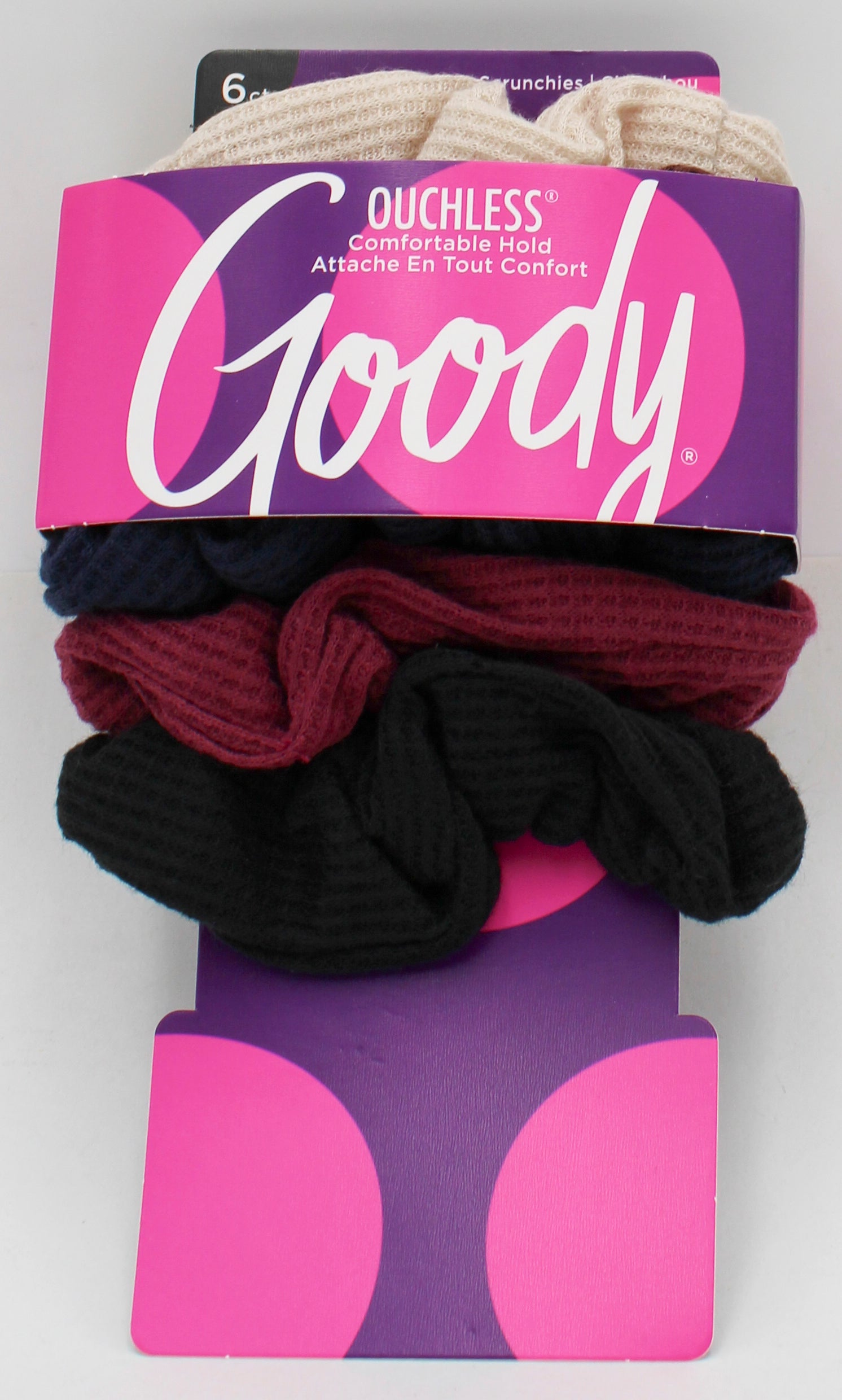 GOODY WAFFLE SCRUNCHIE MULTI 6ct NI