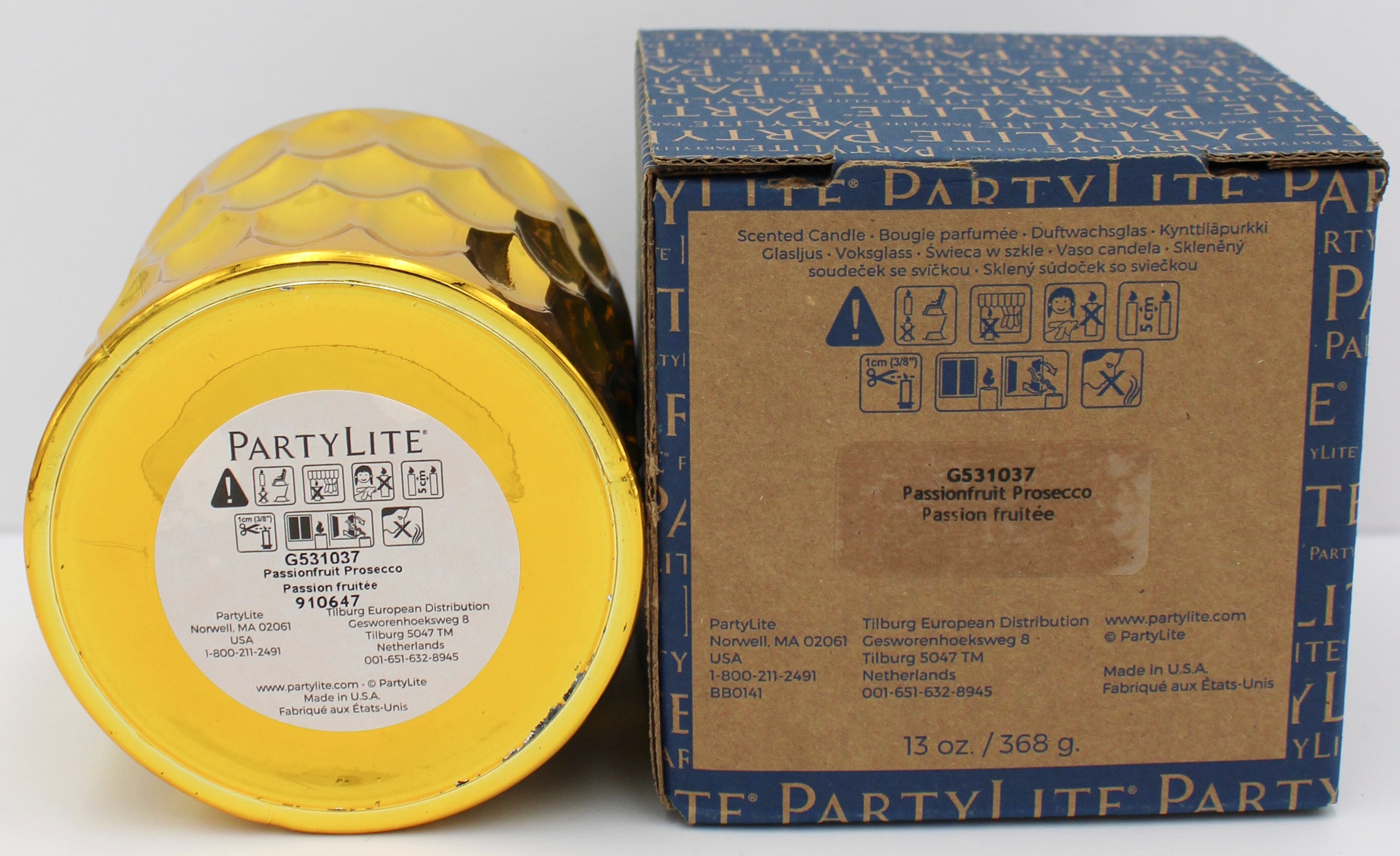 PARTYLITE PASSIONFRUIT PROSECCO SUMMERTIME 3-WICK JAR CANDLE 13.2oz