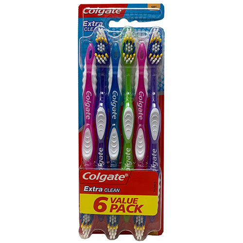 COLGATE T/BRUSH 6CT-SOFT/XTRA CLEAN-NI