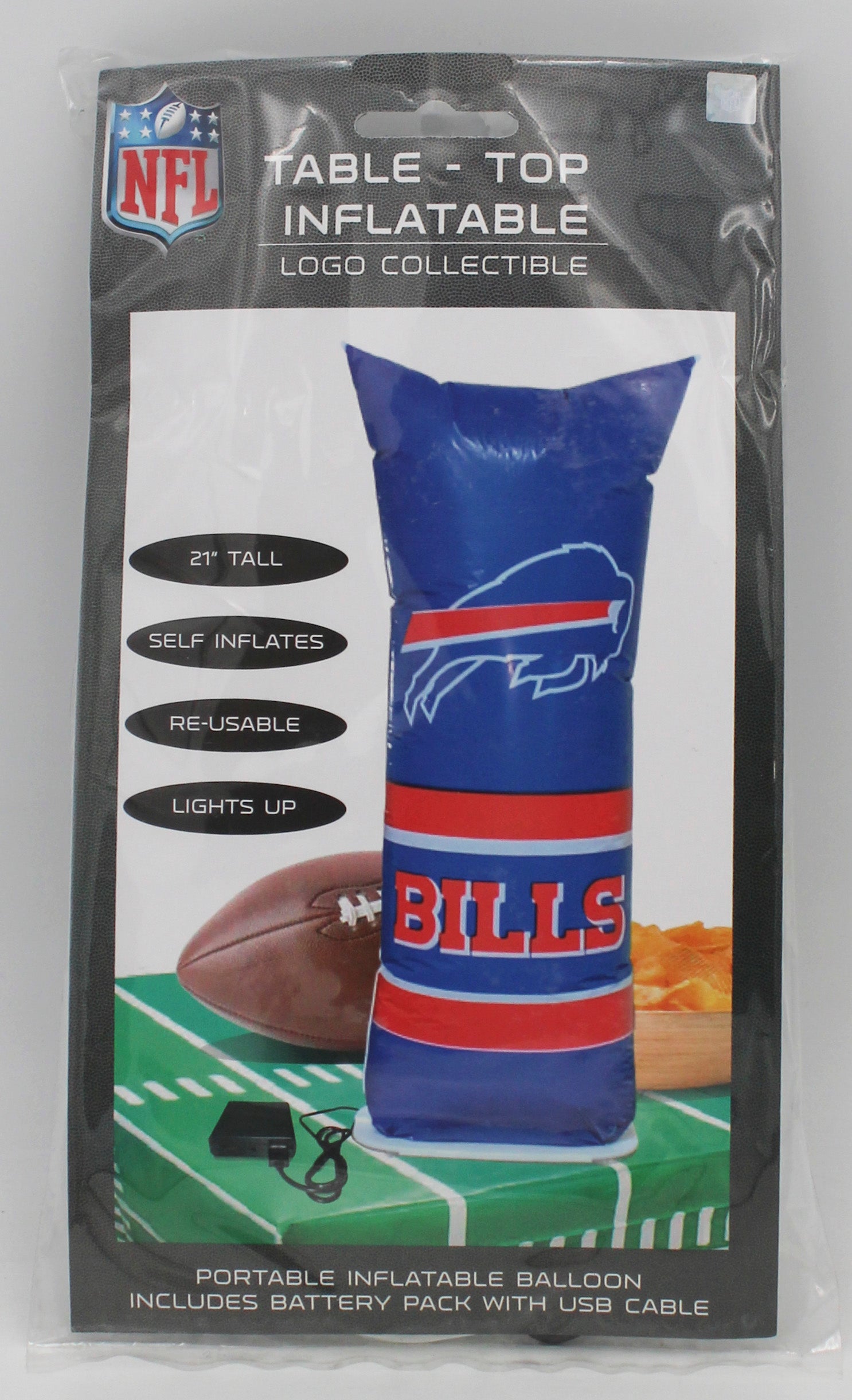 OFFICIALLY LICENSED BUFFALO BILLS TABLETOP INFLATABLE CENTERPIECE