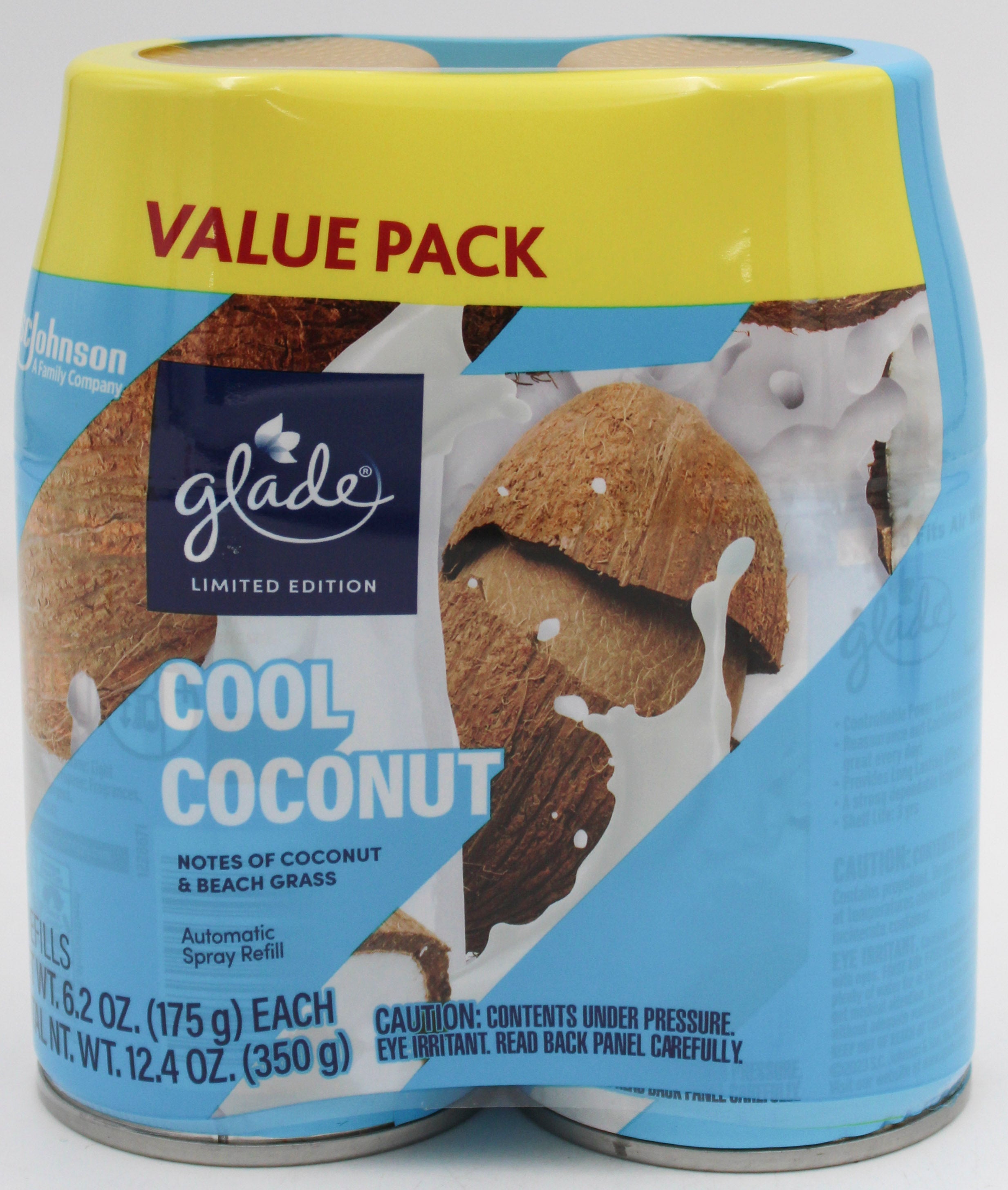 GLADE AUTOMATIC REFILL COOL COCONUT 2ct 6.2oz US
