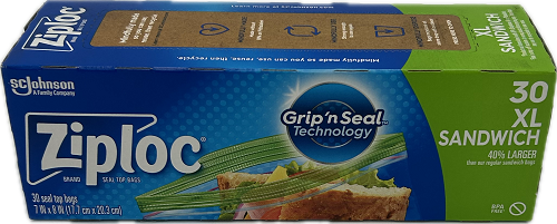 ZIPLOC XL SANDWICH BAGS 30ct US