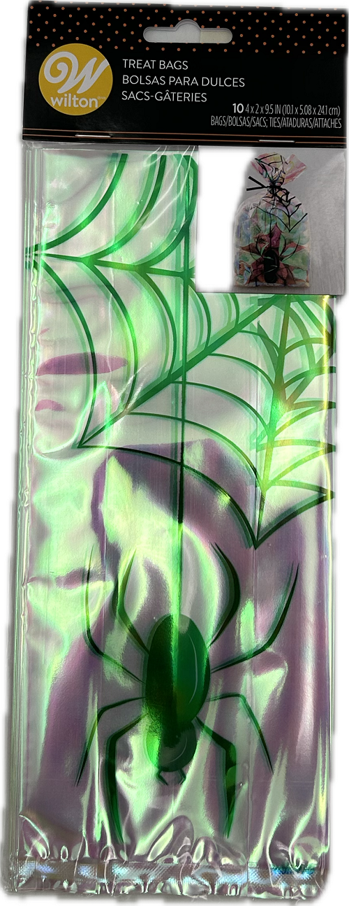 HALLOWEEN TREAT BAG IRIDESCENT STANDARD 10 CT NI