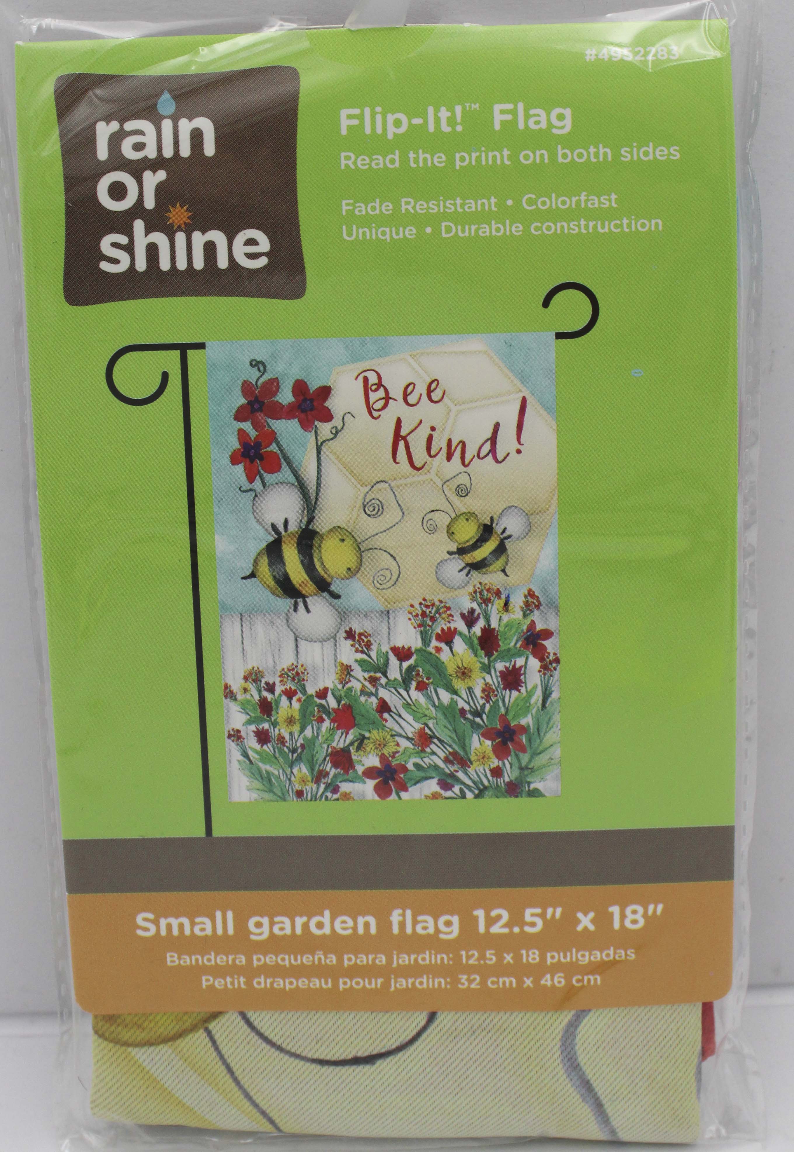 GARDEN FLAG - BEE KIND 12.5in X 18in