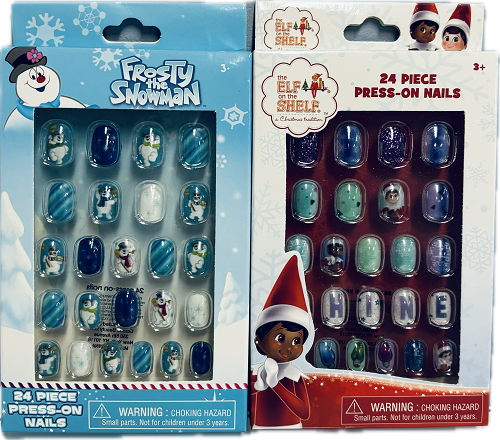 X-MAS 24-PIECE PRESS ON NAILS ASSORTED  PP$3 BIG LOTS!