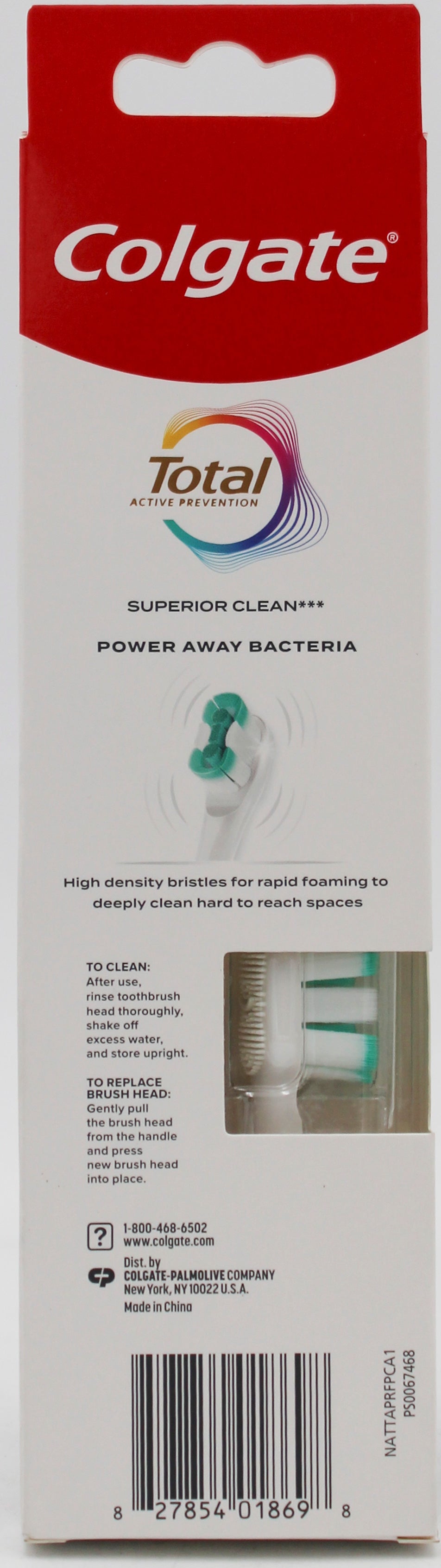 COLGATE TOTAL ADVANCE TOOTHBRUSH REFILLS 2ct US NI