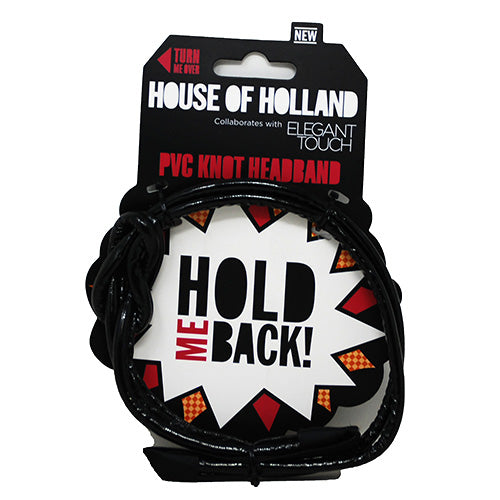 HOUSE OF HOLLAND PVC KNOT HEADBAND 1CT-BLACK