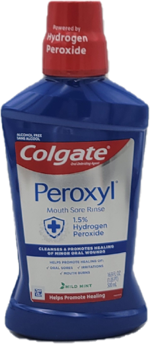 COLGATE PEROXYL MOUTH SORE RINSE 16.9oz MILD MINT EXP 10/2026 NI