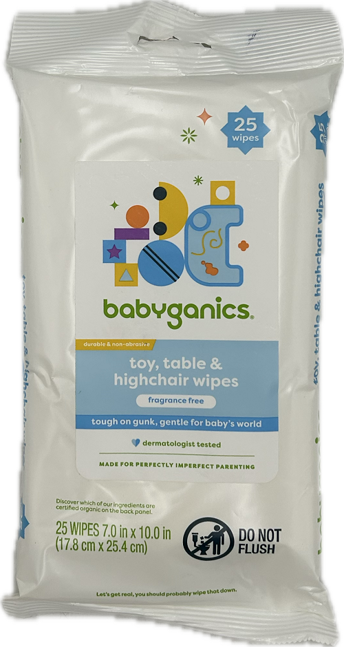 BABYGANICS TOY AND TABLE WIPES 25ct US