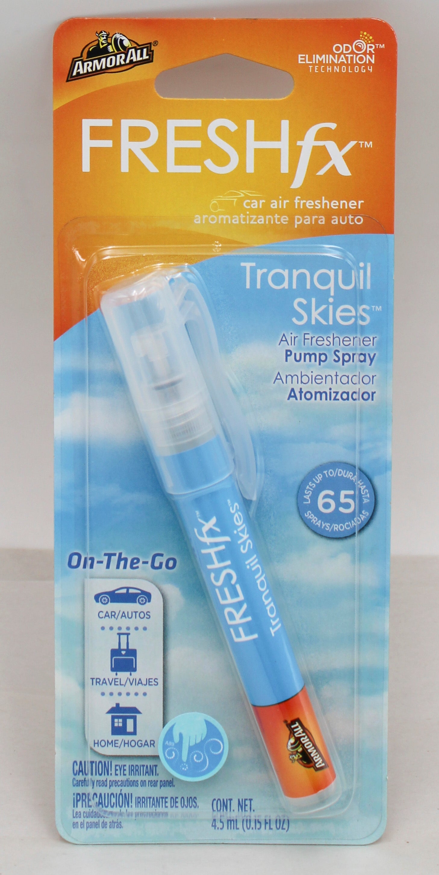 ARMOR ALL FRESHFX RAPID CAR ODOR ELIMINATOR FOGGER, TRANQUIL SKIES - 1.5 OZ