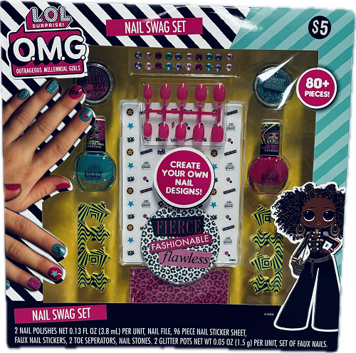LOL OMG DIY NAIL  SAWAG SET 80PIECES +      PP$5