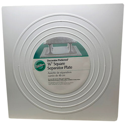 SEPARATOR PLATE 16" SQUARE WHITE,