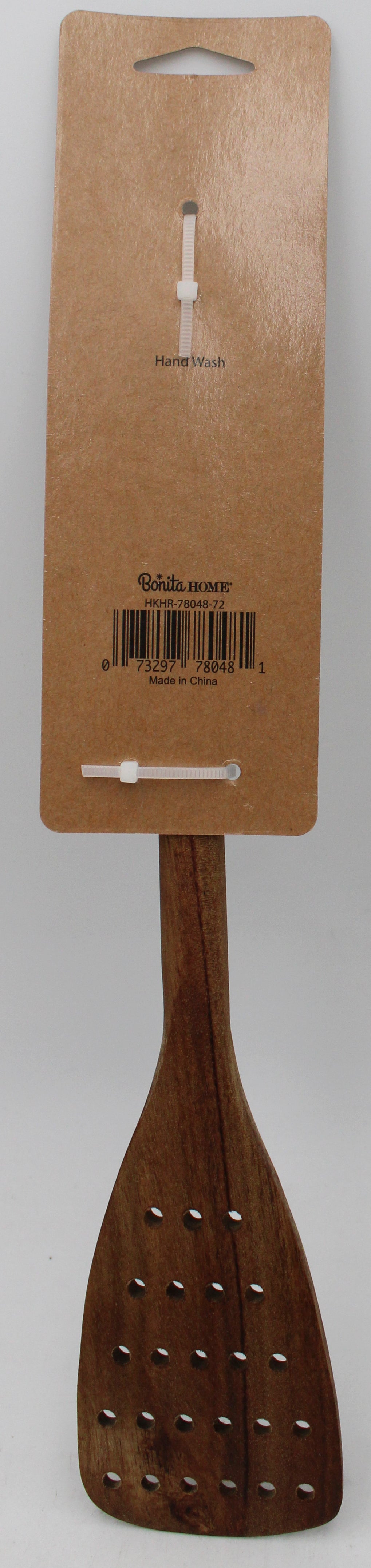 13in Acacia Slotted Turner SS Handle