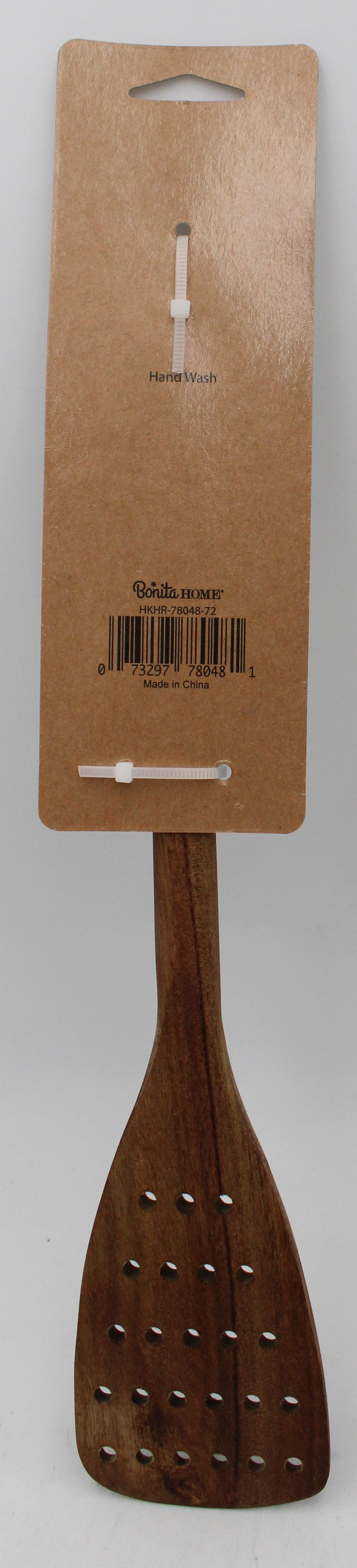 13in Acacia Slotted Turner SS Handle