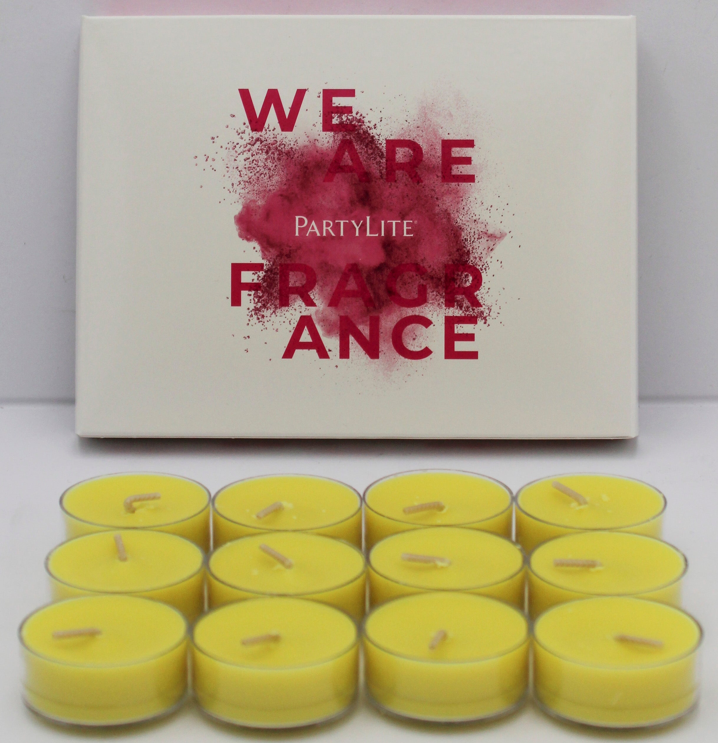 PARTYLITE WILD LEMONGRASS UNIVERSAL 12-PIECE TEALIGHT CANDLES