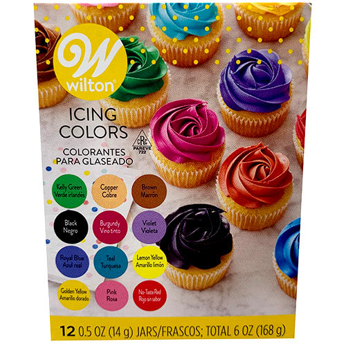 SP WILTON ICING FOOD COLORS 12CT .5OZ