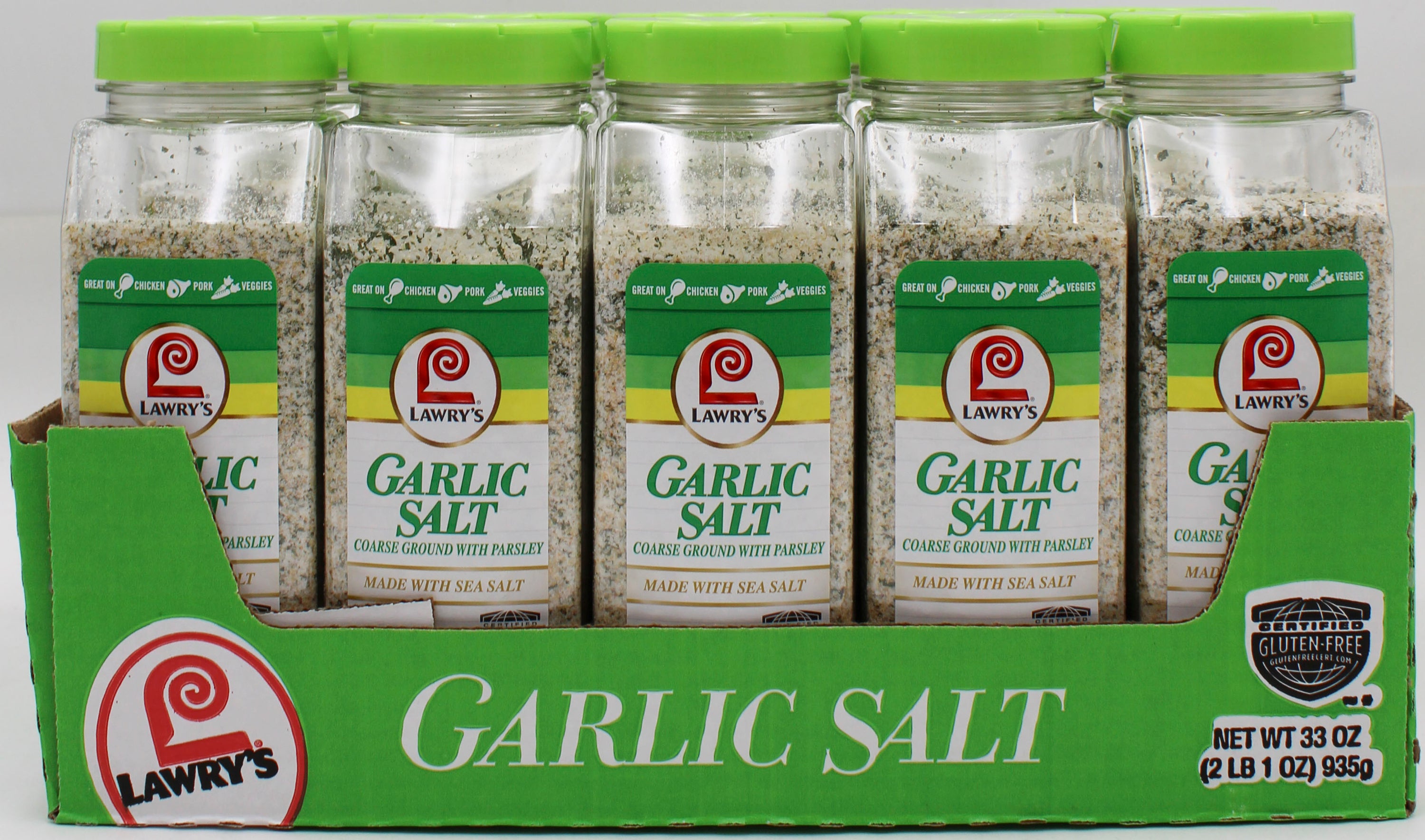 LAWRYS GLUTEN FREE GARLIC SALT W/ PARSELY 33Oz BB 10/10/2026
