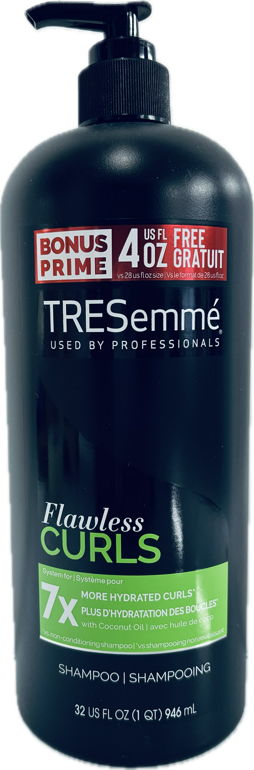 TRESEMME FLAWLESS HYDRATED CURLS  32oz.PUMP SHAMPOO BONUS PRIME