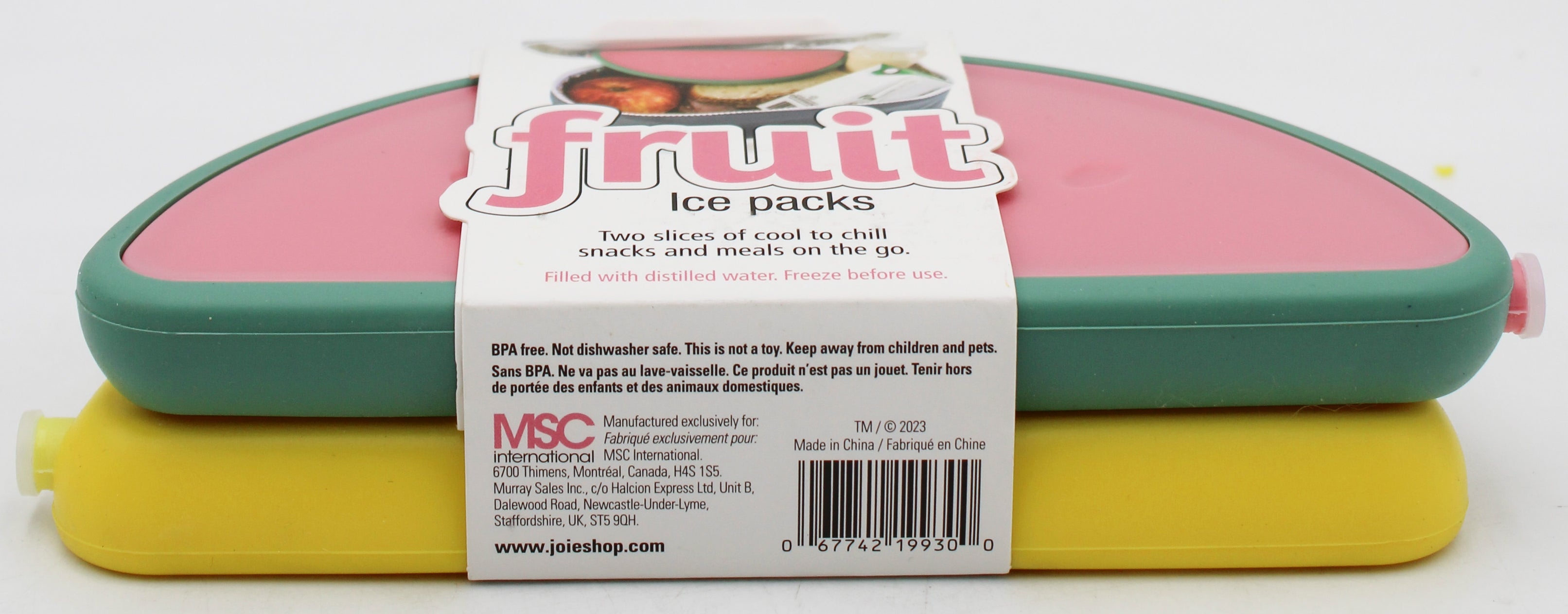 2PC ICE PACKS - WATERMELON & LEMON SHAPE NI