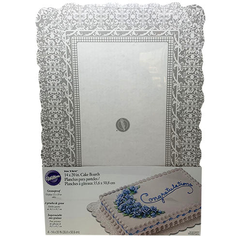 SP WILTON CAKE BOARD 4-CT 14X20IN