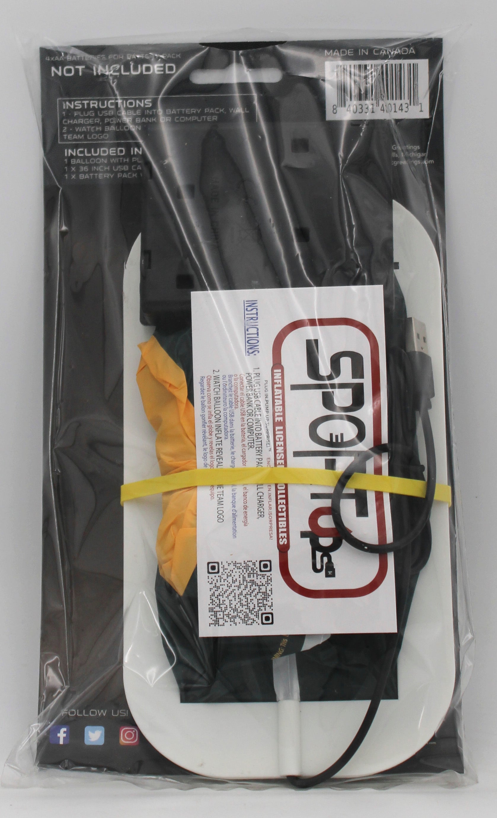 OFFICIALLY LICENCED GREEN BAY PACKERS TABLETOP INFLATABLE CENTERPIECE