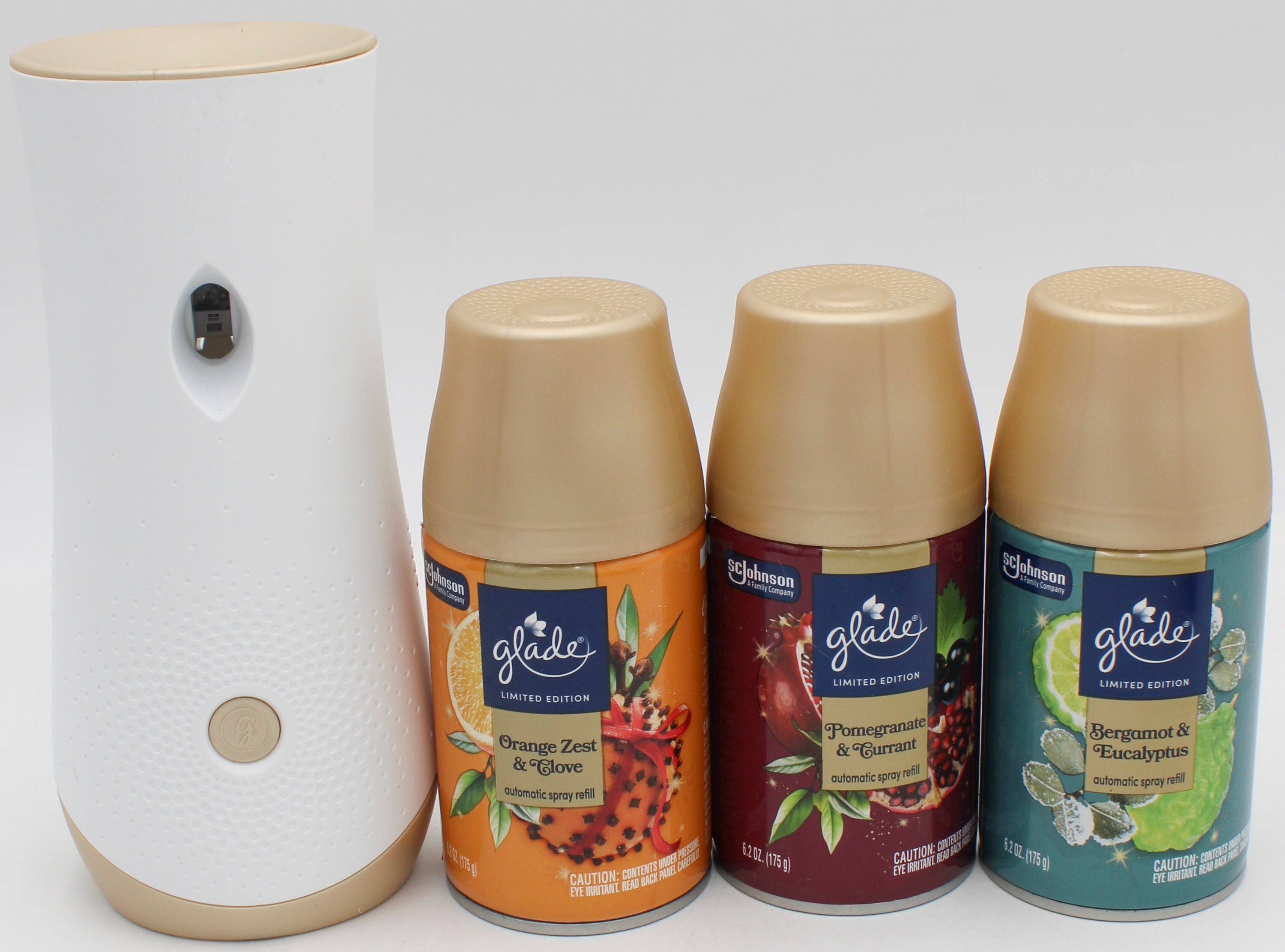 GLADE AUTOMATIC SPRAY KIT VARIETY PACK 1 SPRAYER + 3 REFILLS 6.2oz US