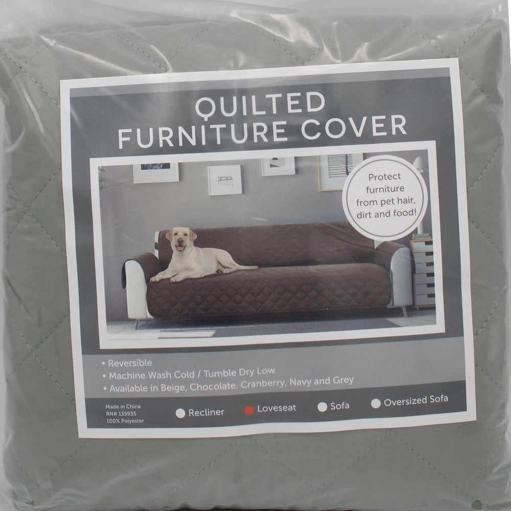 REVERSIBLE LOVESEAT COVER GREY 54"