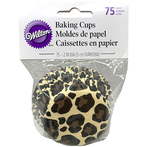 WILTON BAKING CUPS 75CT-LEOPARD