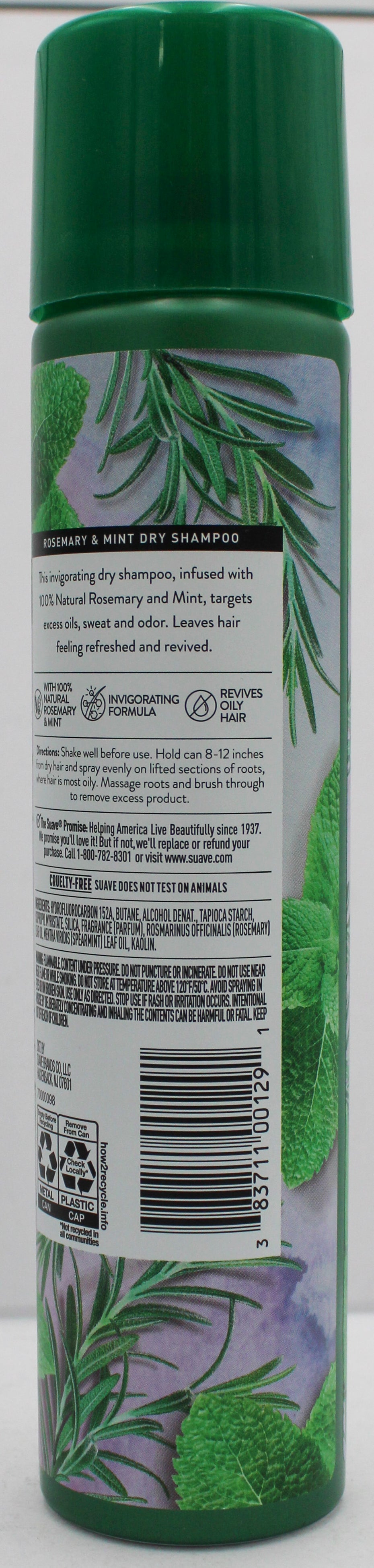 SUAVE DRY SHAMPOO ROSEMARY & MINT 4.3oz