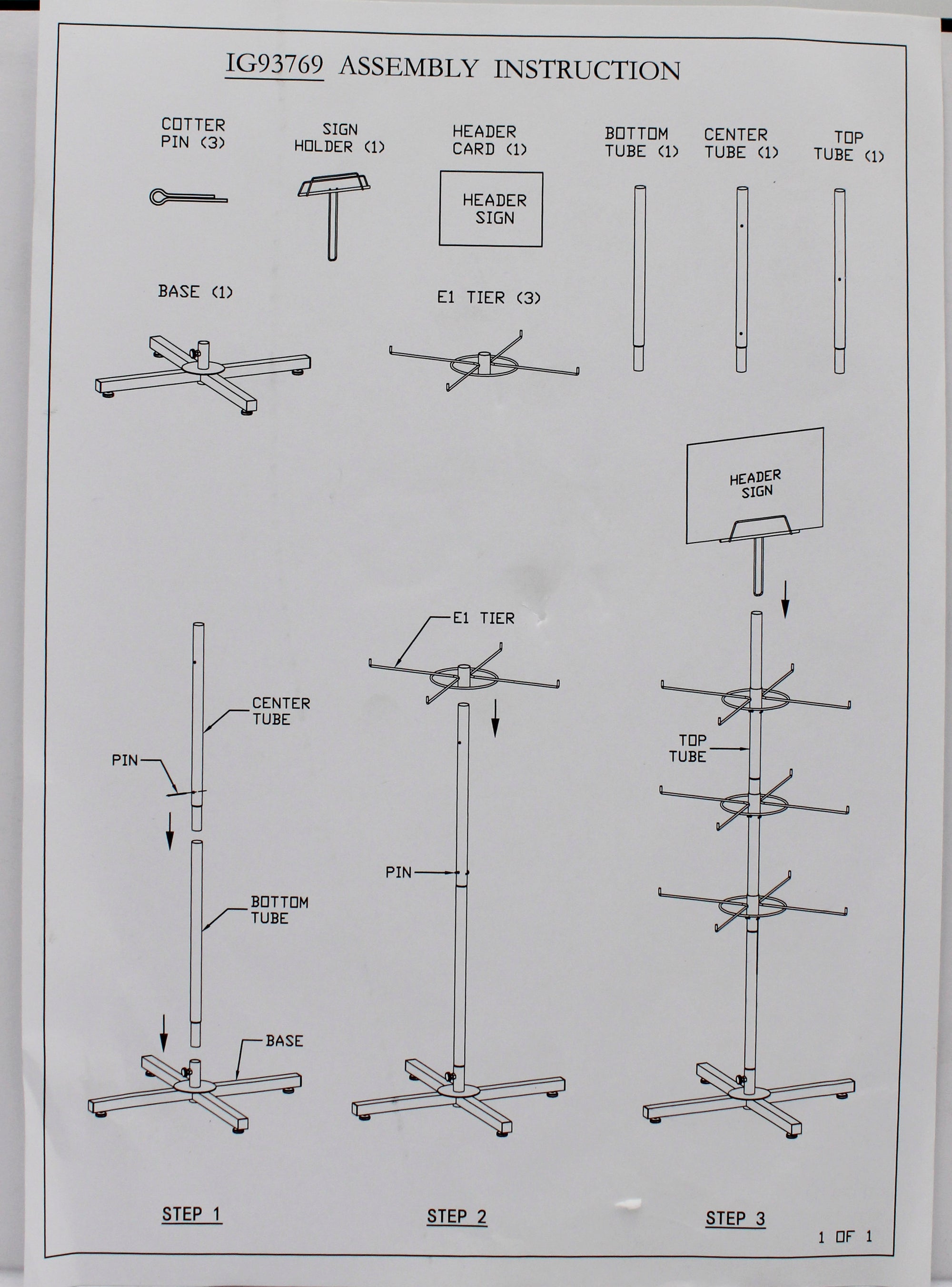 BOTTLE BG SPINNER DISPLAY RACK